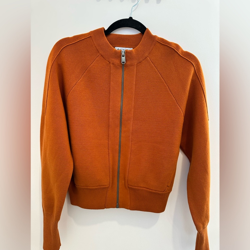 Athleta, Sequoia sweater, foliage orange, size x-small